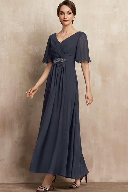 Robe Chic Longue Charbon Flottante - gallery 1