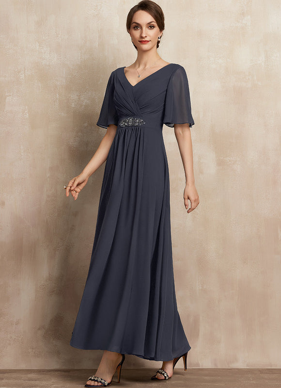 Robe Chic Longue Charbon Flottante - gallery 1