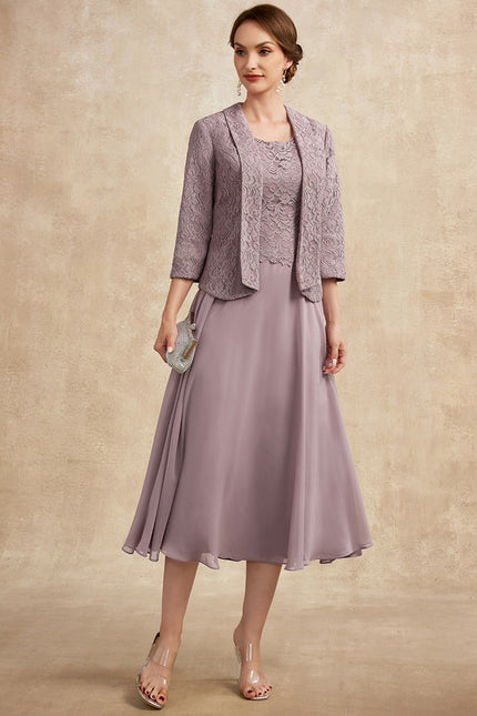 Robe Chic Flottante Mauve - gallery 8