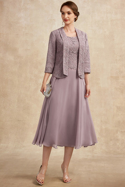Robe Chic Flottante Mauve - gallery 8