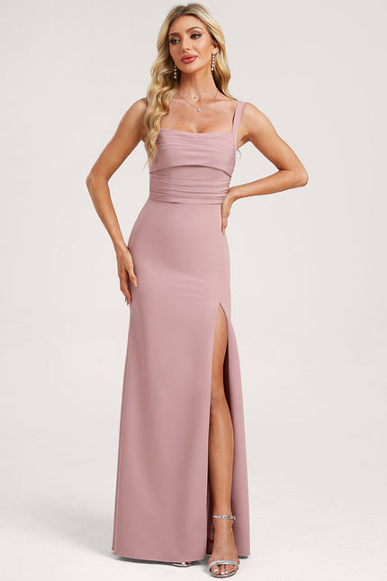 Robe Chic Crêpe Rose Élégante