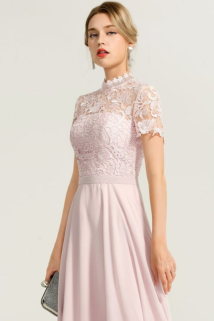 Robe Chic Soirée En Mousseline Ornée - gallery 7