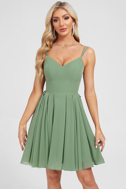 Robe Chic Mousseline Vert Tendre
