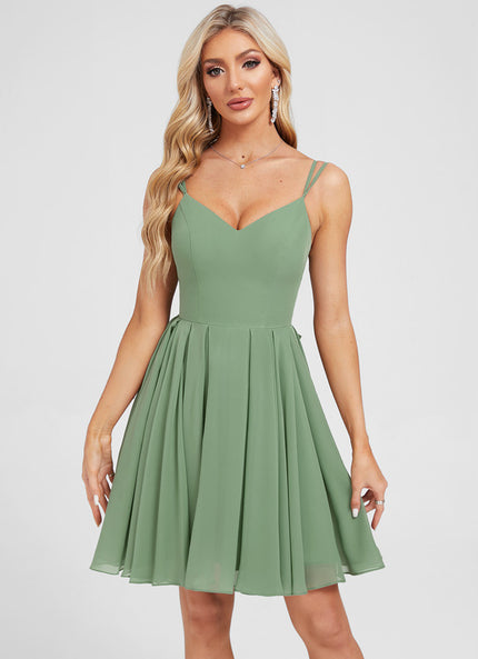 Robe Chic Mousseline Vert Tendre