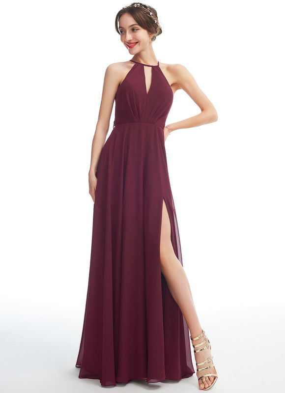 Robe Chic Bleu Drapé - gallery 3