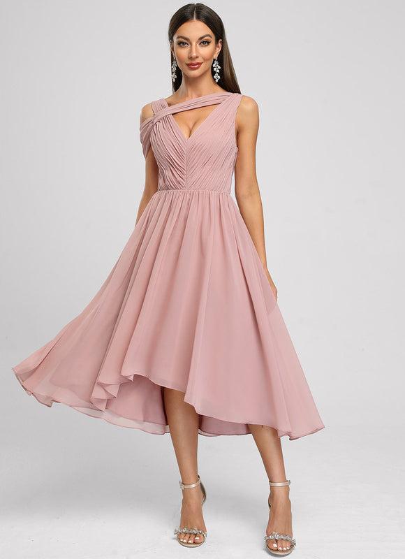 Robe Chic Plissée Émeraude - gallery 1