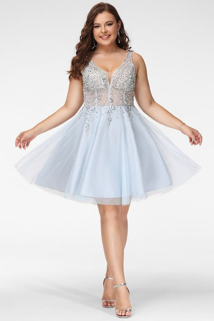 Robe De Soirée Chic Courte Avec Manche - gallery 9