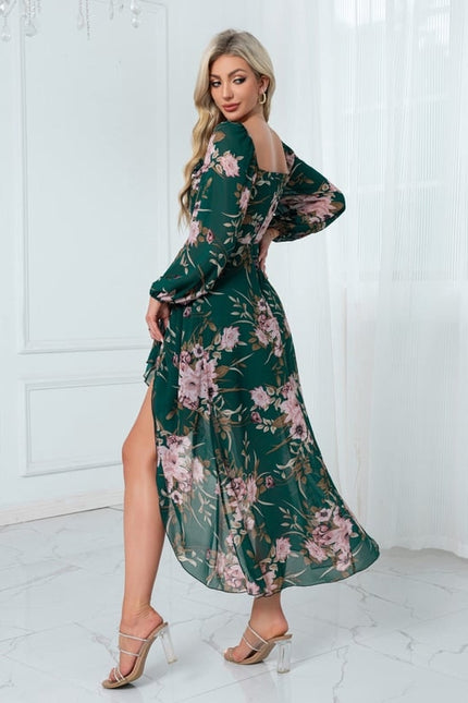 Robe Chic Florale Asymétrique - gallery 1
