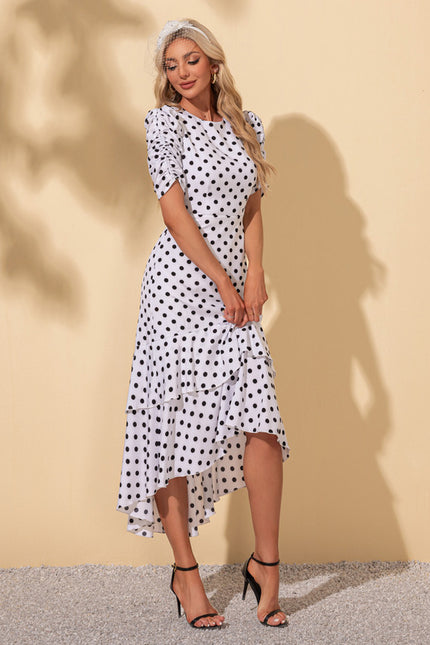 Robe Chic Pois Asymétrique - gallery 6