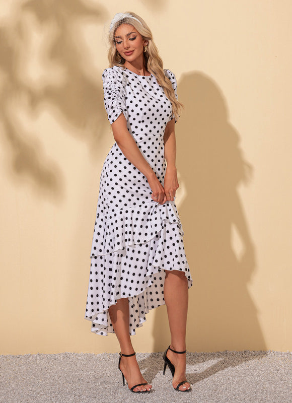 Robe Chic Pois Asymétrique - gallery 6