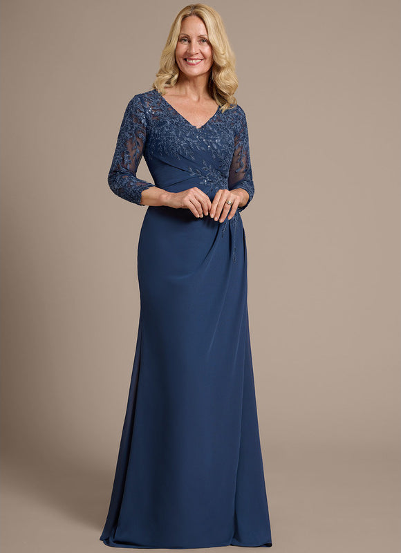 Robe Chic Nuit Marine Élégante - gallery 2
