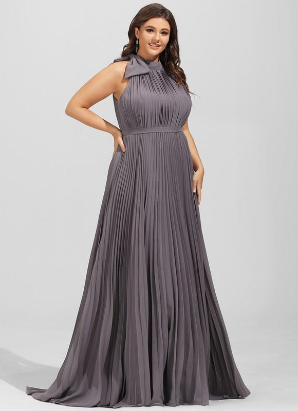 Robe Chic Satiné Taupe - gallery 6