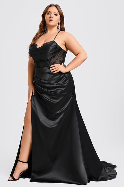 Robe Chic Noir Satiné Chic - gallery 8
