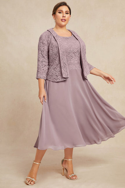 Robe Chic Flottante Mauve - gallery 9