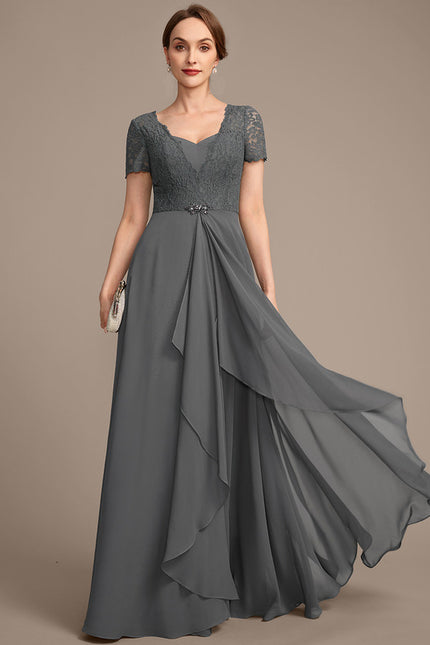 Robe Chic Gris Élégant Flottant