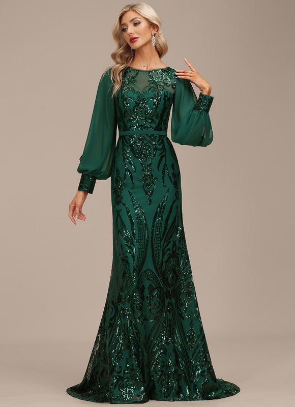 Robe Chic Illusion Émeraude