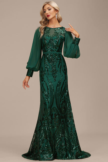 Robe Chic Illusion Émeraude