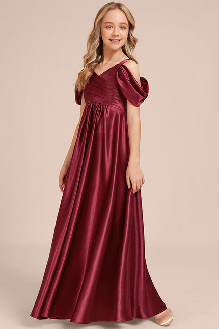 Robe Chic Satinée Bordeaux - gallery 2