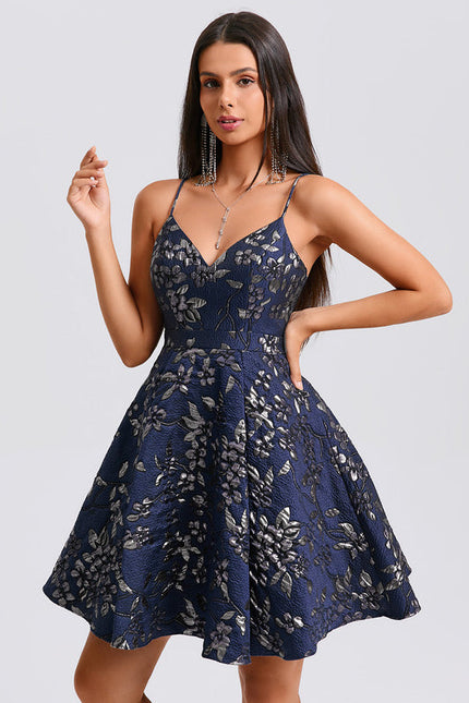 Robe Chic Jacquard À Bretelles - gallery 2