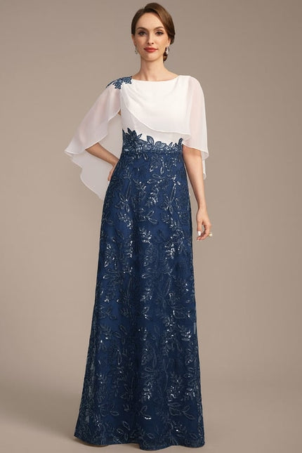 Robe Chic Bleu Marine Et Blanc - gallery 3