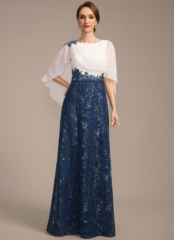 Robe Chic Bleu Marine Et Blanc - gallery 3