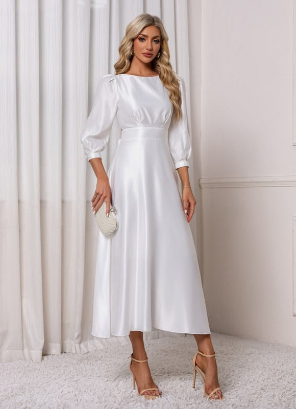Robe Chic Blanche Pour Mariage - gallery 6