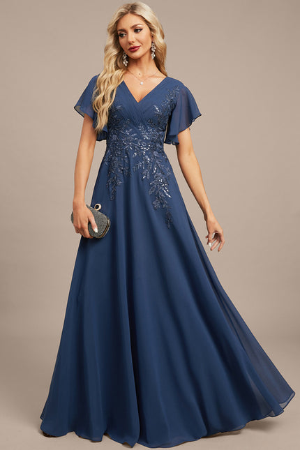 Robe Chic Bleu Nuit Élégante - gallery 3