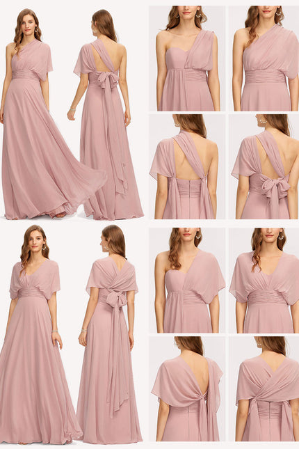 Robe Chic Élégance Rosée Éthérée - gallery 3