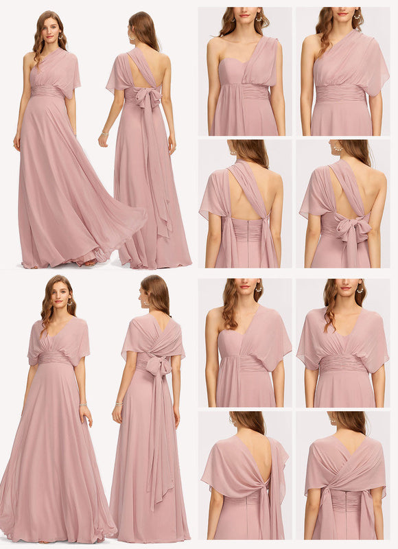 Robe Chic Élégance Rosée Éthérée - gallery 3