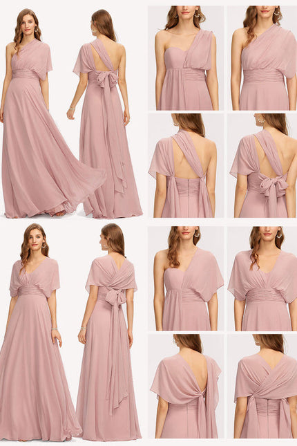 Robe Chic Élégance Rosée Éthérée - gallery 3