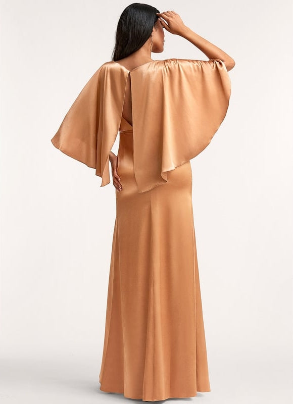 Robe Chic Satin Caramel - gallery 2