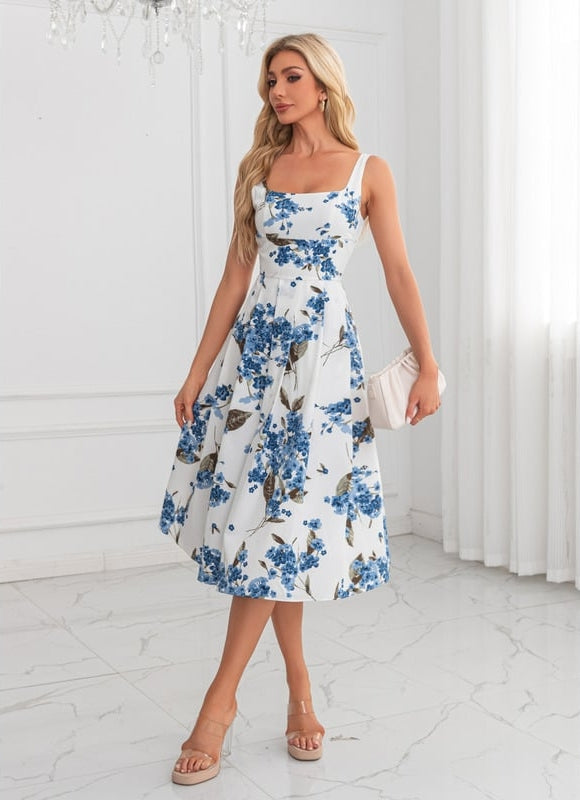 Robe Mi-Longue Fleurie Chic - gallery 4
