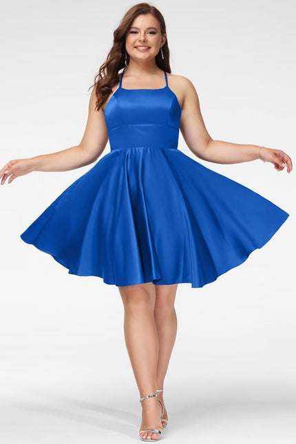 Robe Chic Marine Satinée Élégante - gallery 5