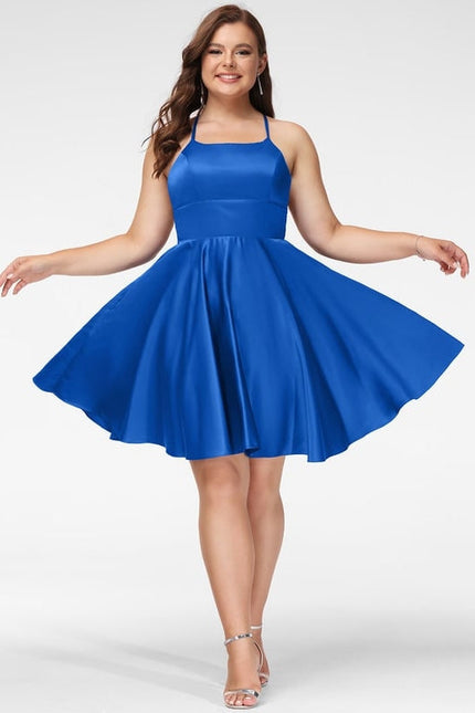 Robe Chic Marine Satinée Élégante - gallery 5