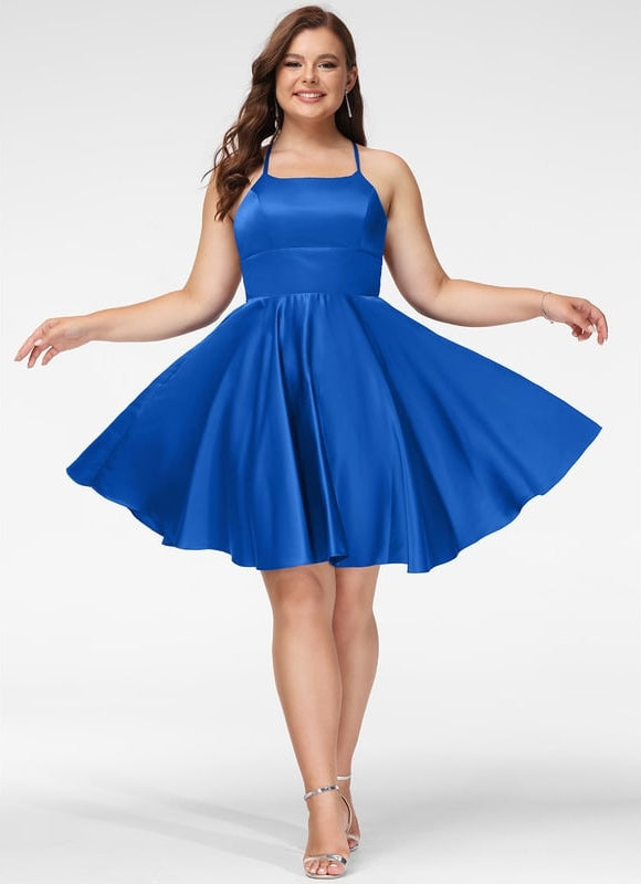 Robe Chic Marine Satinée Élégante - gallery 5