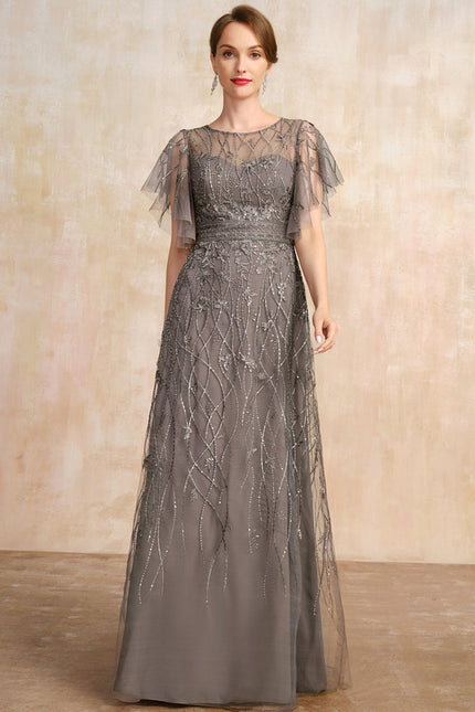 Robe Chic Grise Éthérée
