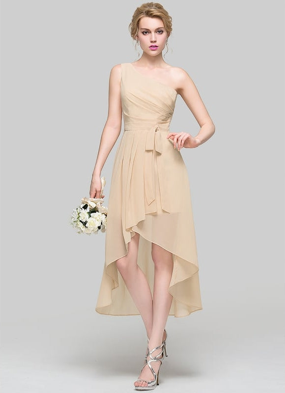 Robe Chic Asymétrique Écrue - gallery 2