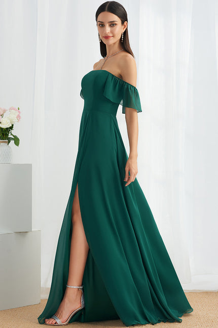 Robe Chic Mousseline Émeraude - gallery 2