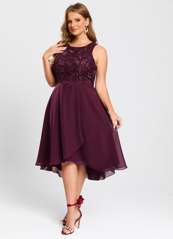 Robe Chic Rouge Velours - gallery 6