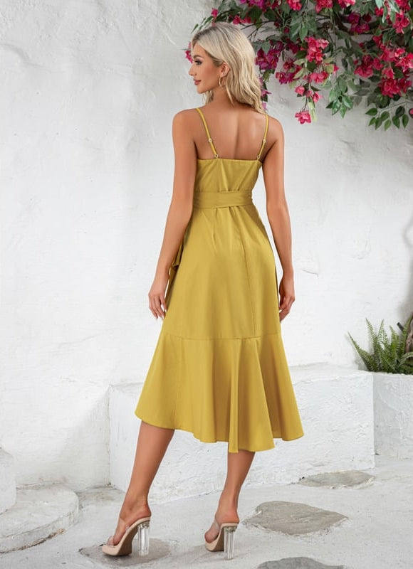 Robe Chic Jaune Flottante - gallery 5