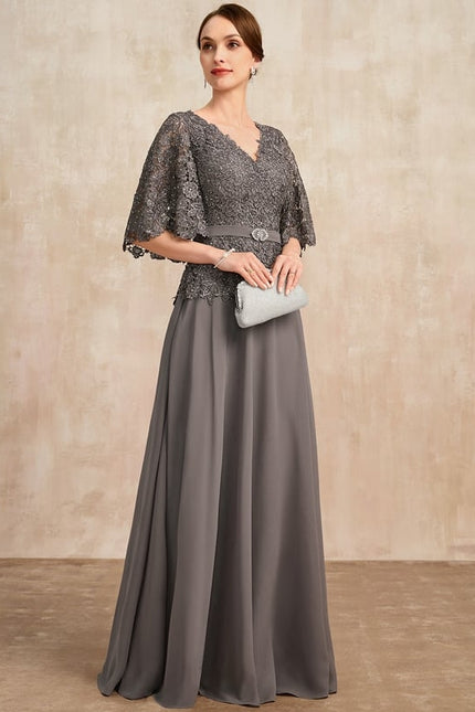 Robe Chic Élégante Grise - gallery 1