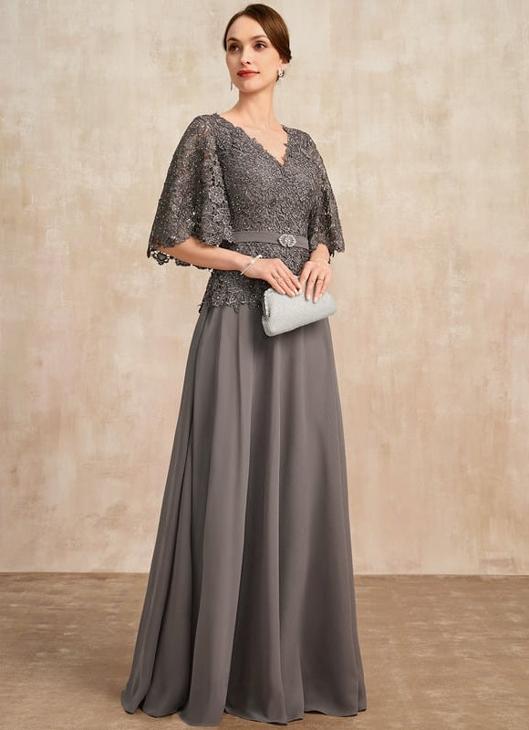 Robe Chic Élégante Grise - gallery 1