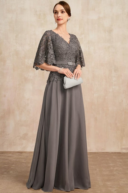 Robe Chic Élégante Grise - gallery 1