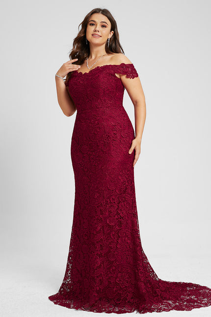 Robe Chic Bordeaux Élégance Lace - gallery 4