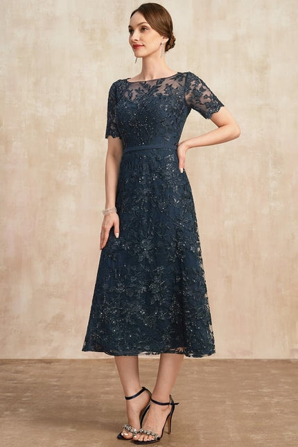 Robe Chic Élégance Marine Étoilée - gallery 4