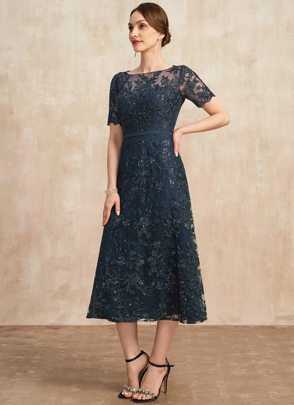 Robe Chic Élégance Marine Étoilée - gallery 4