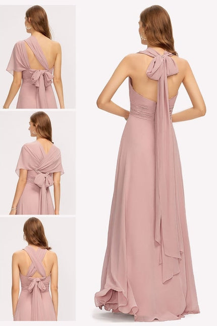 Robe Chic Élégance Rosée Éthérée - gallery 1