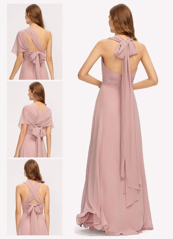 Robe Chic Élégance Rosée Éthérée - gallery 1