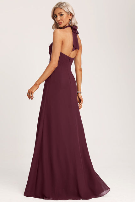 Robe Chic Bleu Drapé - gallery 6