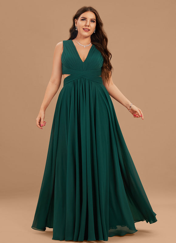 Robe Chic Longue Bordeaux Plissée - gallery 4